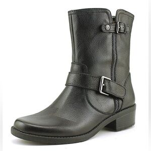 Ann Klein Akleyna Moto style leather boots 7.5